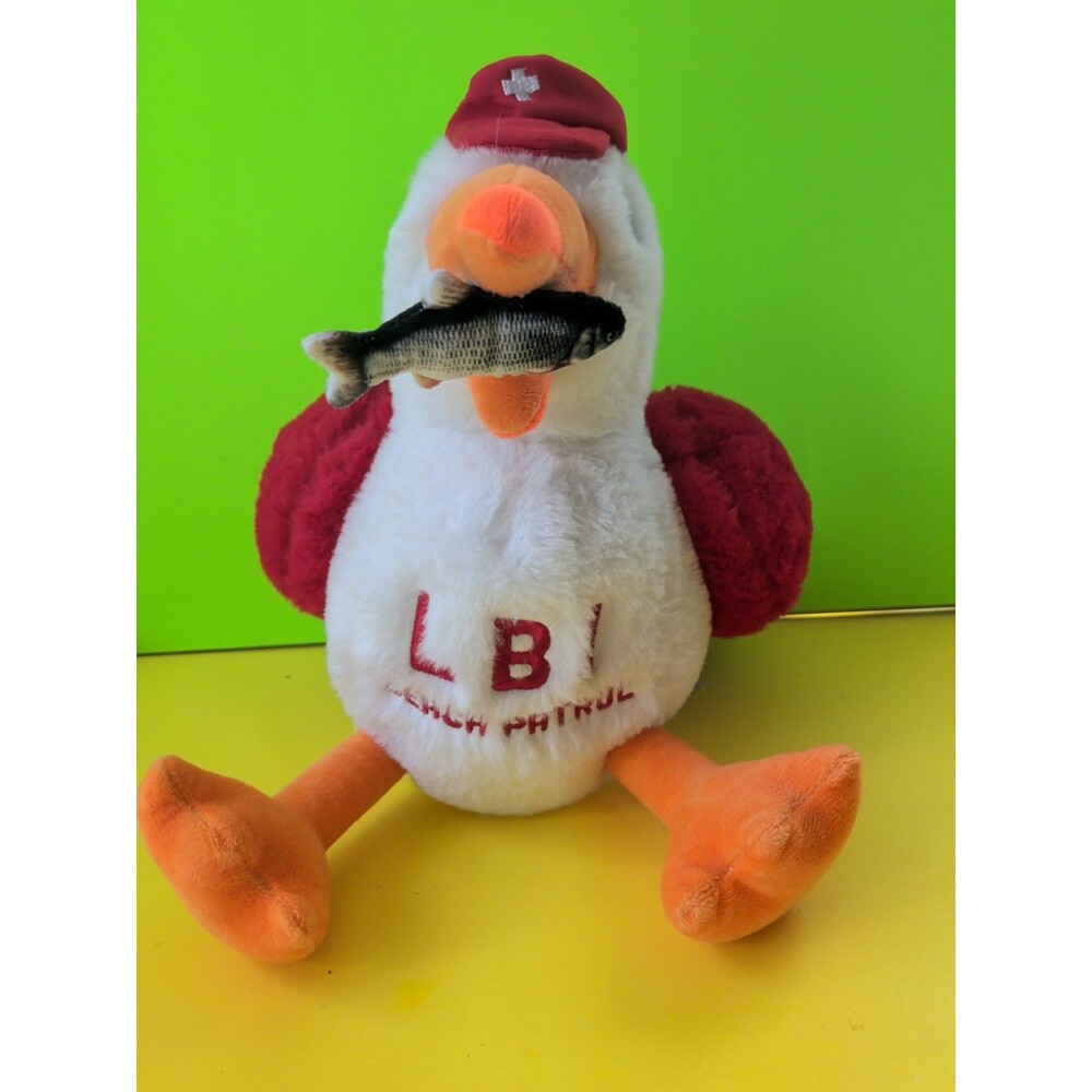 Sunny the Seagull LBI w/ Fish Beach Patrol Plush Stuffed Animal Fiesta